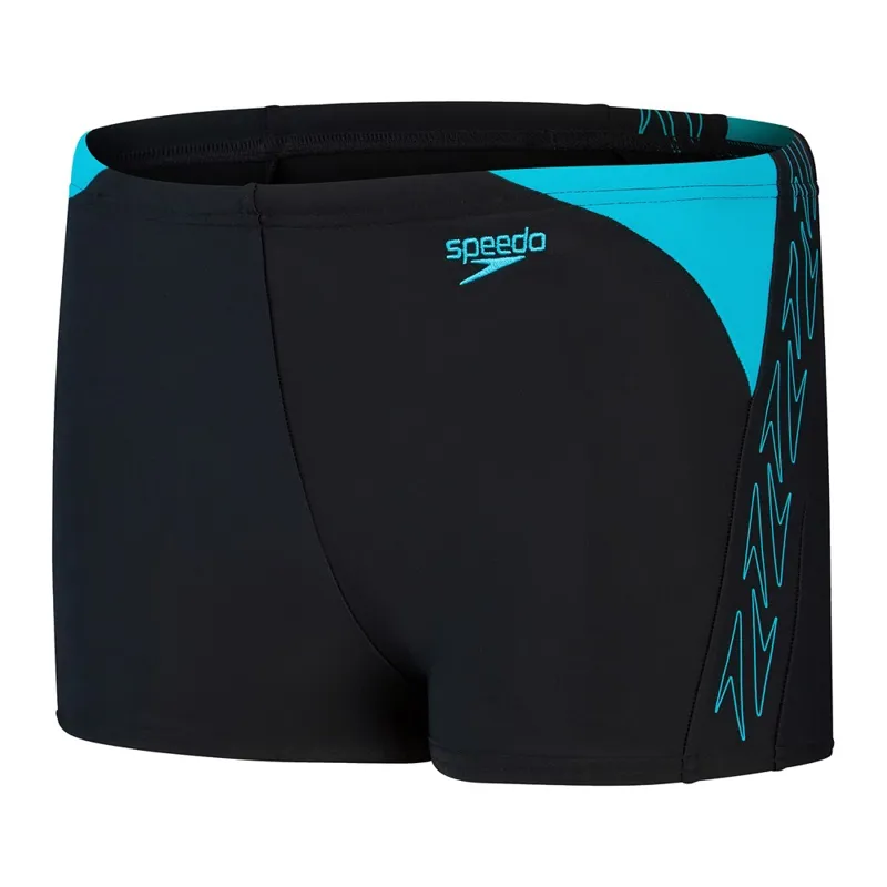 Speedo Boys Hyper Boom Splice Aquashort Black/Bolt